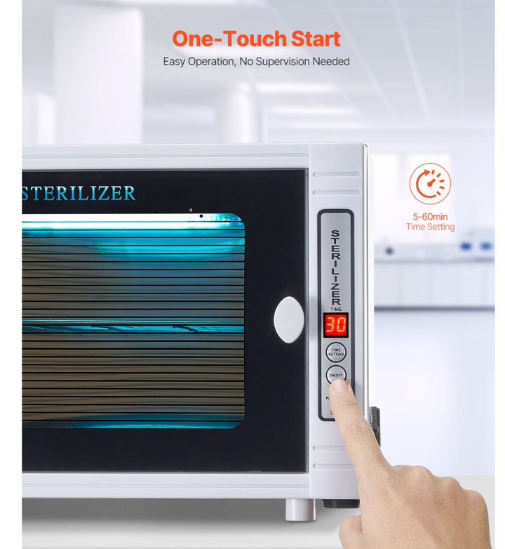 12L UV Nail Tool Cleaning Cabinet with Timer