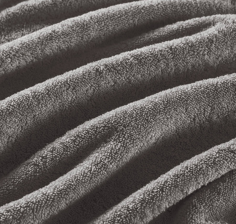 8-Piece Charcoal Cotton Towel Set for Spa &amp; Salon