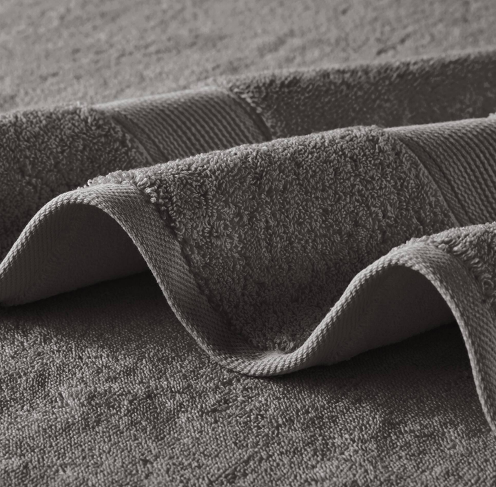 8-Piece Charcoal Cotton Towel Set for Spa &amp; Salon