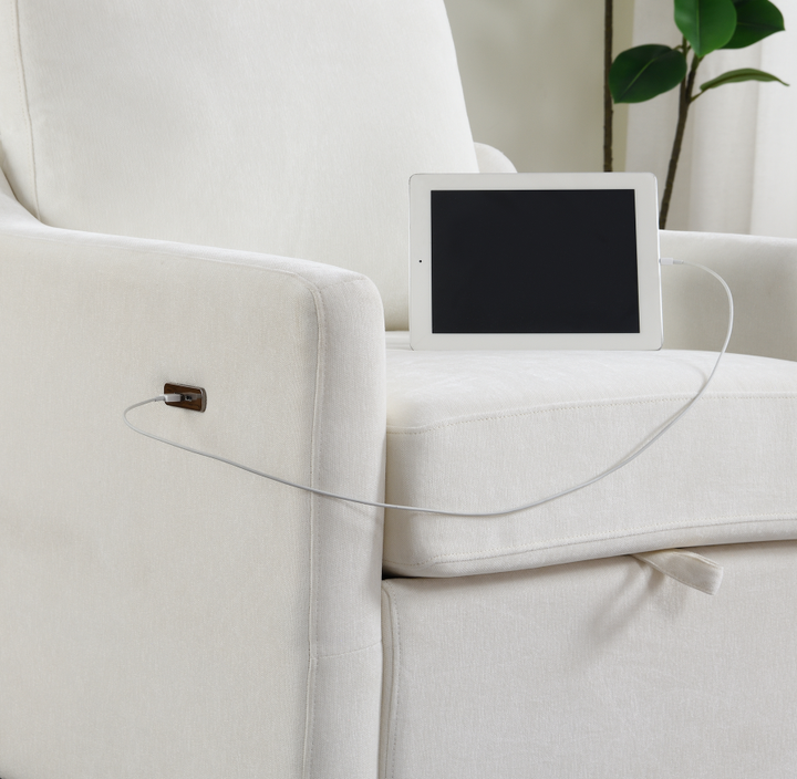 White Swivel Accent Chair for Salon &amp; Spa Waiting Rooms