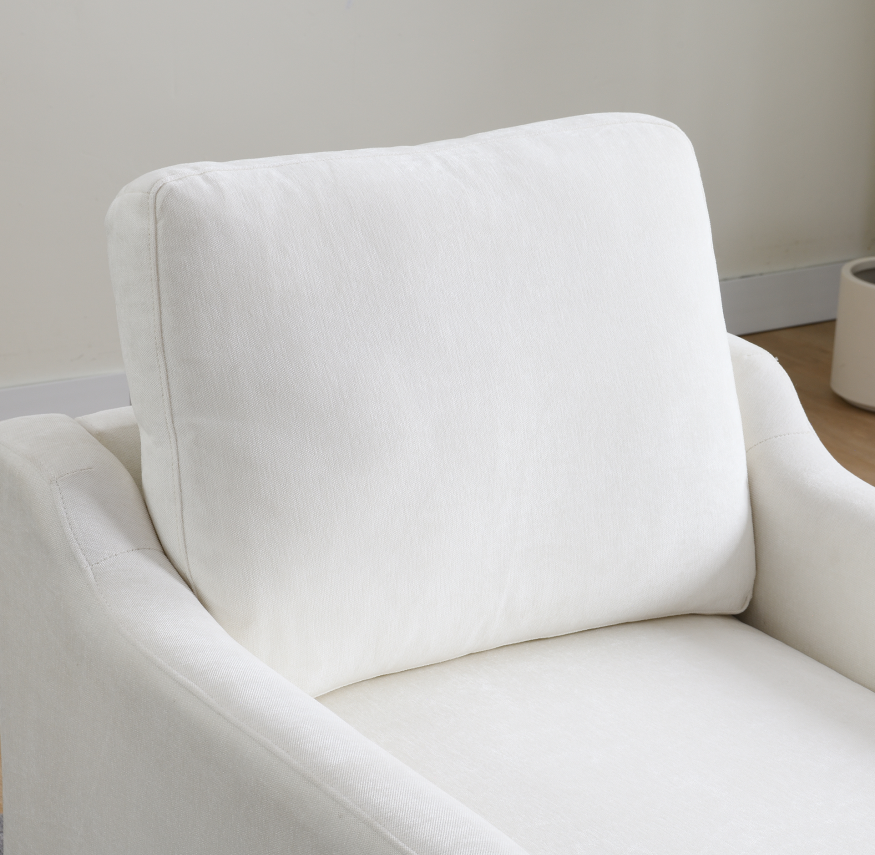 White Swivel Accent Chair for Salon &amp; Spa Waiting Rooms