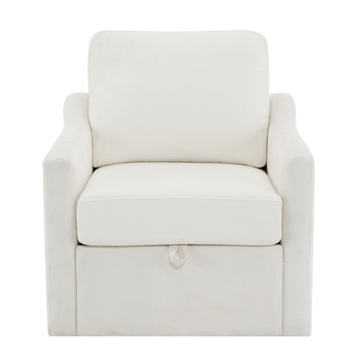 White Swivel Accent Chair for Salon &amp; Spa Waiting Rooms