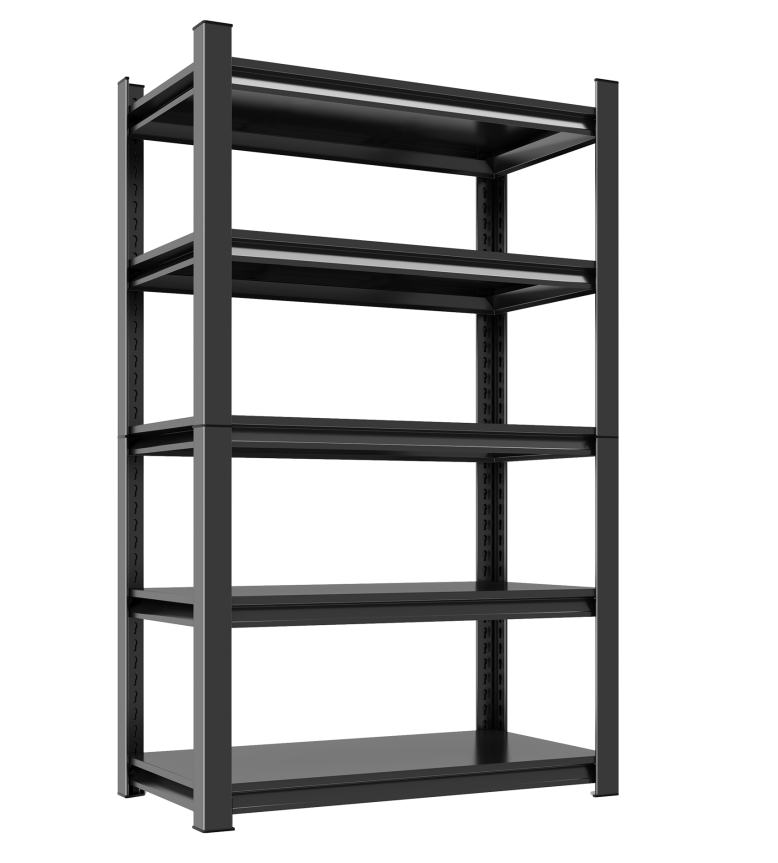5-Tier Metal Storage Rack for Salon &amp; Spa Supplies – Black