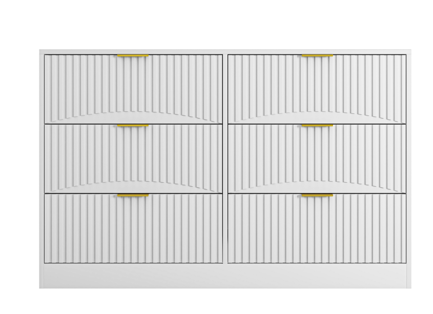 White 6-Drawer Storage Dresser for Salon &amp; Spa