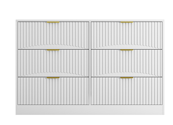 White 6-Drawer Storage Dresser for Salon &amp; Spa