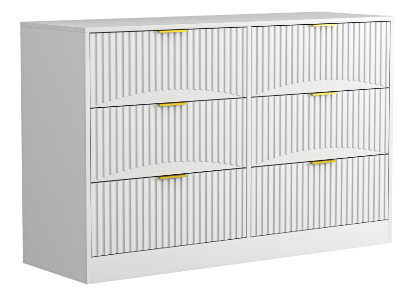 White 6-Drawer Storage Dresser for Salon &amp; Spa