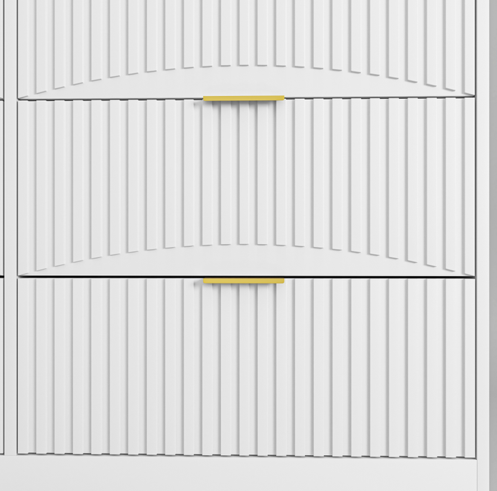 White 6-Drawer Storage Dresser for Salon &amp; Spa