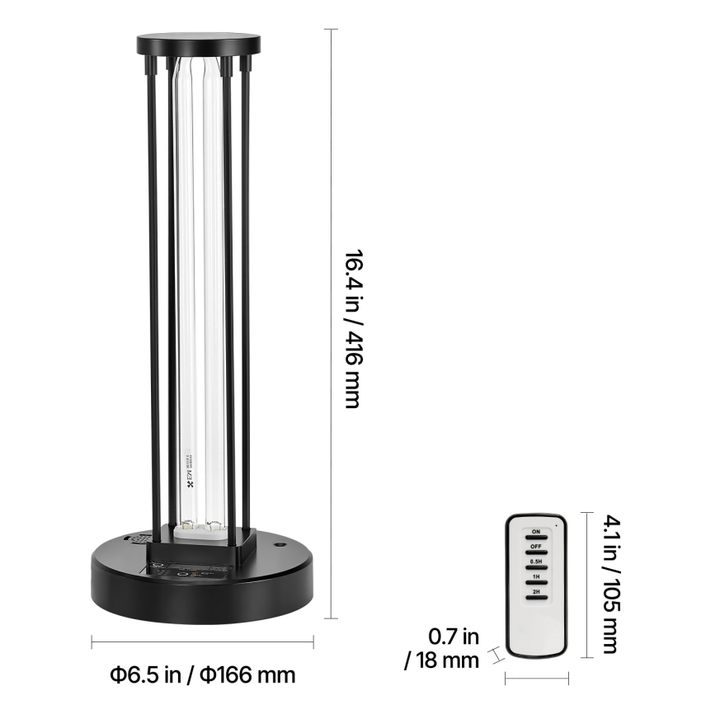 36W UV-C Ozone Sanitizing Lamp for Salon &amp; Spa Rooms