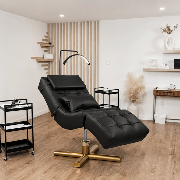 Velton Professional Adjustable Curved Eyelash Extension Bed - Hydraulic Facial &amp; Lash Bed