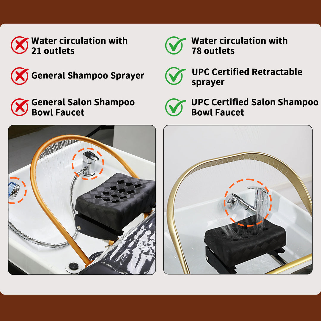 Serene Head Spa Bed shampoo bed Big Water Flow