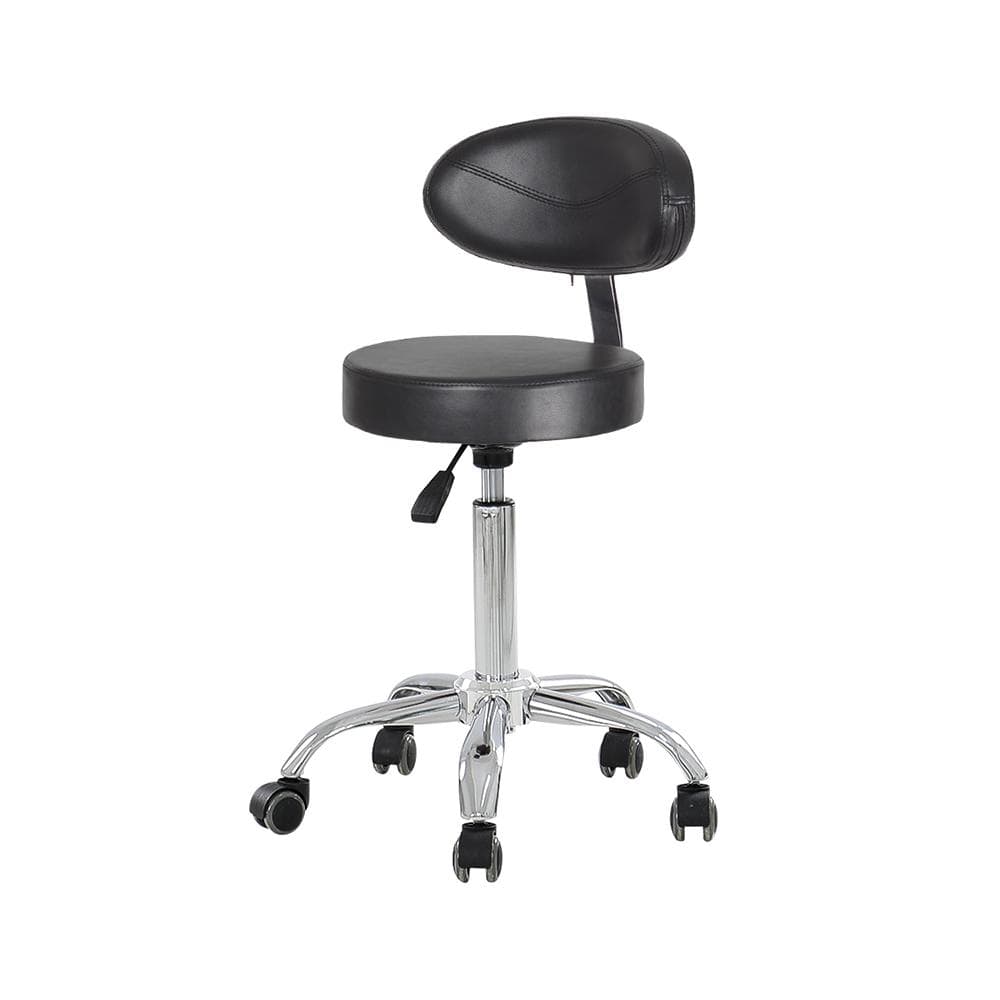 Beauty Salon master chair with backrest black &Aluminum alloy five-star foot